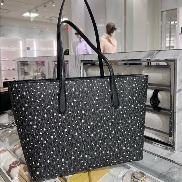 MICHAEL KORS Arden Large Printed Signature Logo Tote Bag - Picture 3 of 11